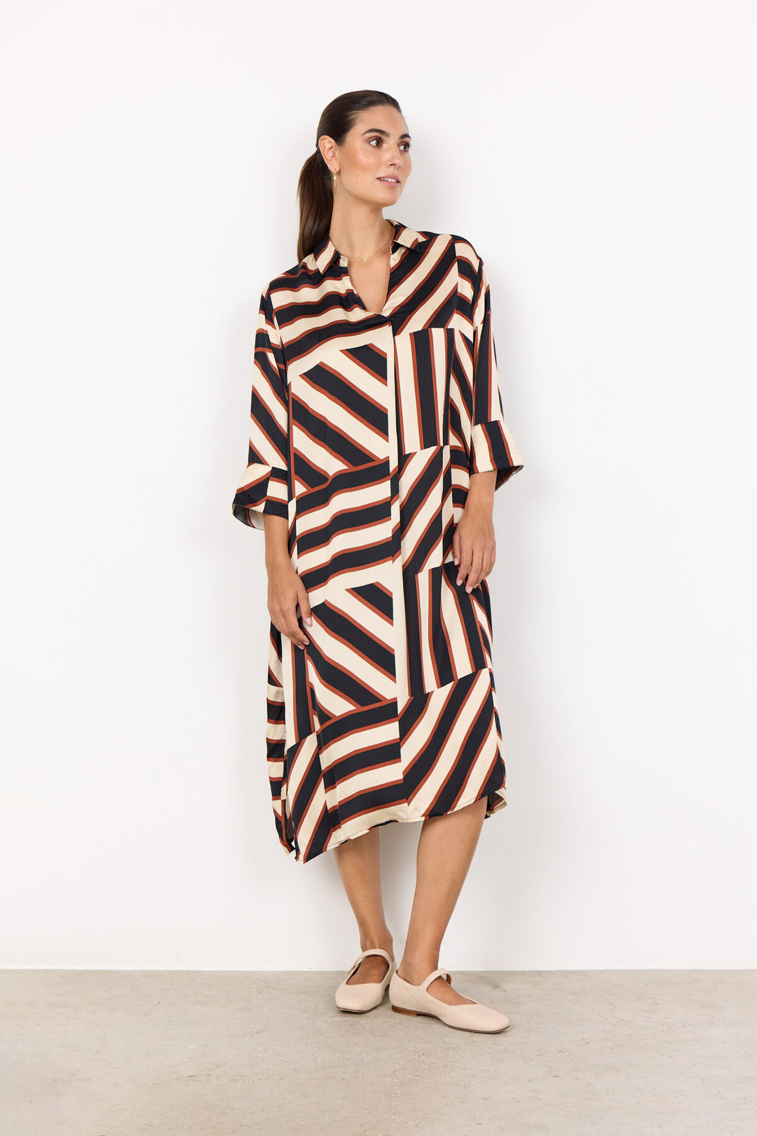 Soya Concept SC- Roja 4 Dress Black-Dress-White finn