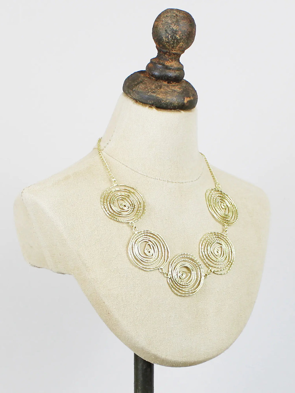 Suzie Blue Five Piece Swirl Necklace KH1504