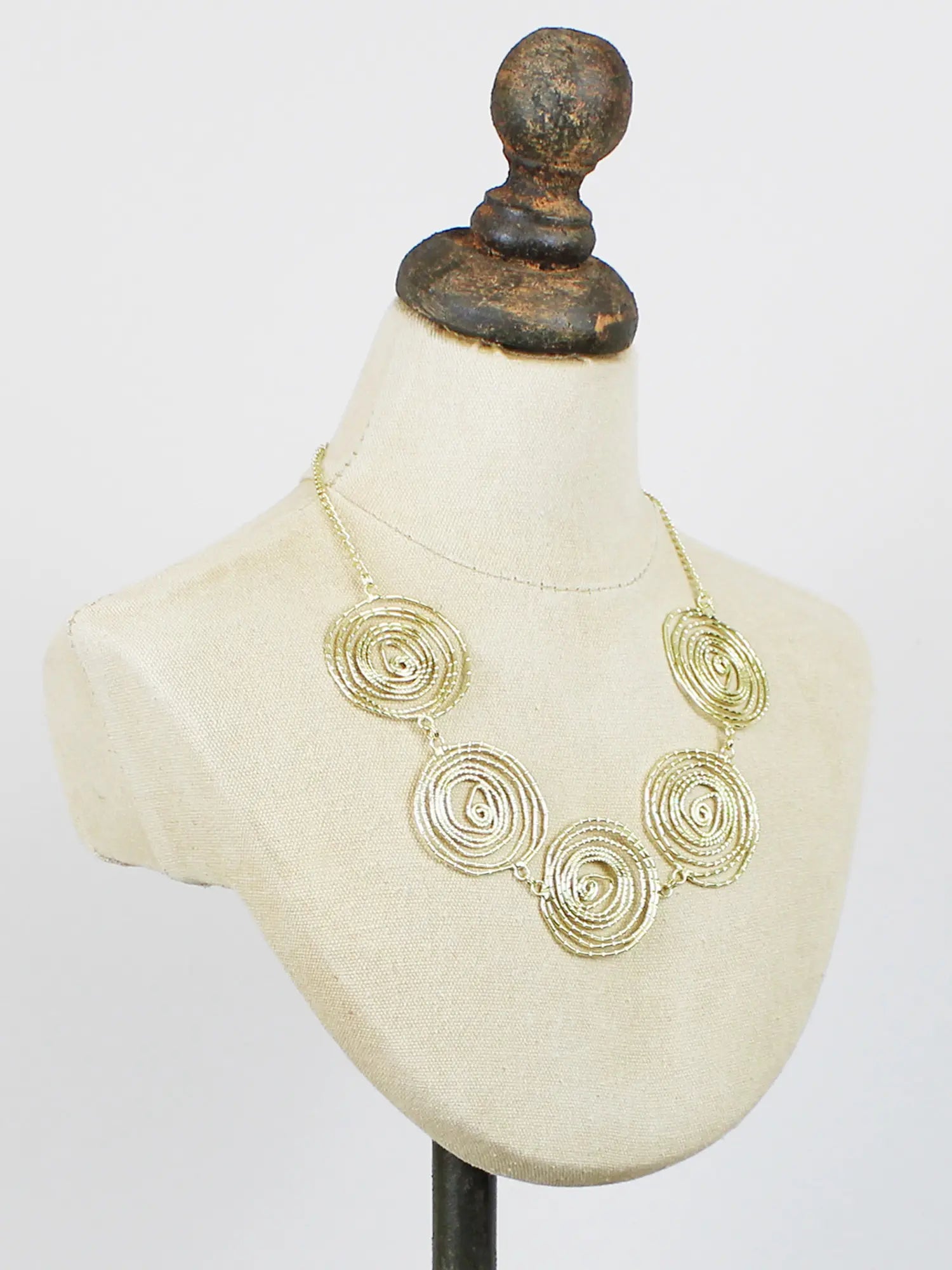 Suzie Blue Five Piece Swirl Necklace KH1504