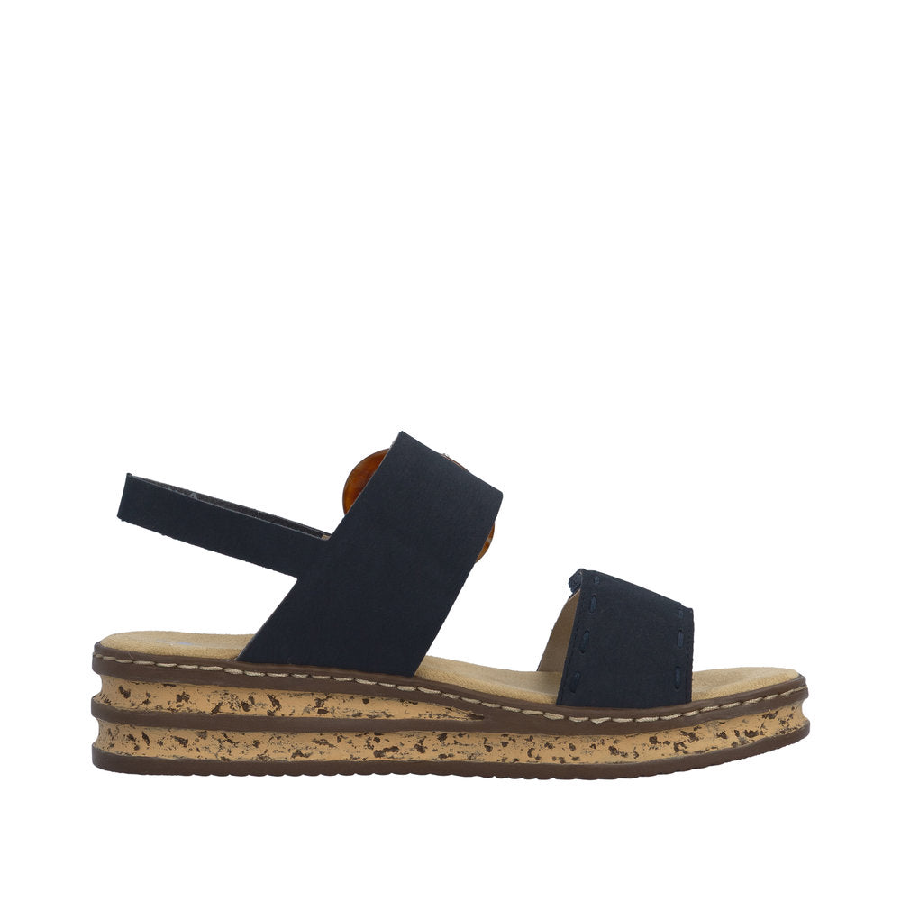 Rieker Black Sandal 62950