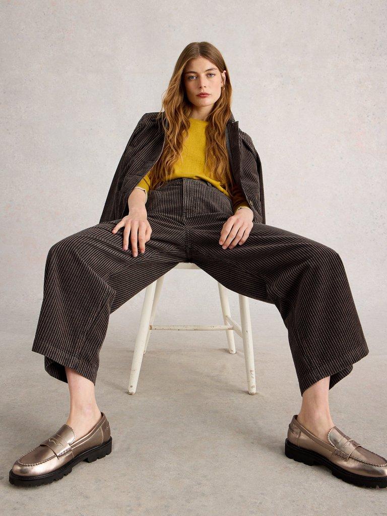 White Stuff Tia Cord Wide Leg Crop-Trousers-White finn