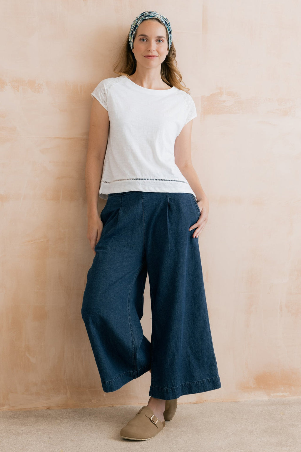 Lily and me Summer Trouser plain Linen Denim
