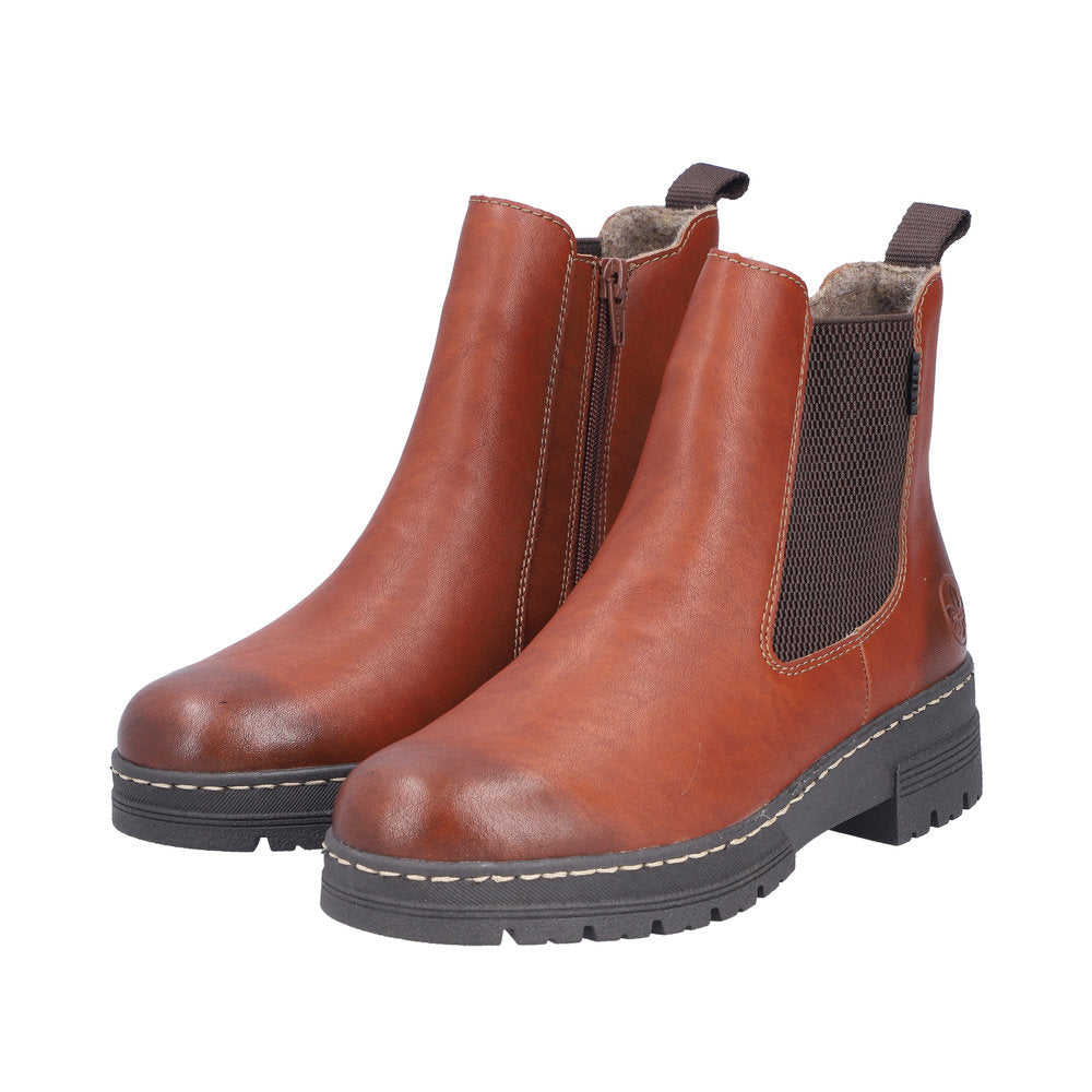 Rieker Tan Chelsea Boot 73892-Footwear-White finn