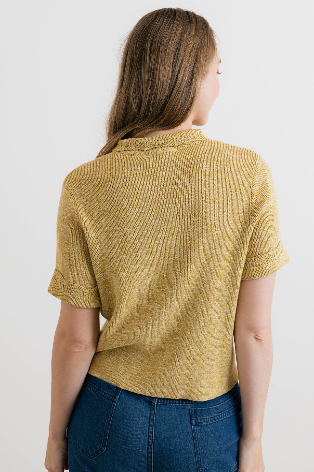 Lily and Me Phoebe Short Sleeve Knitted Jacket Lime