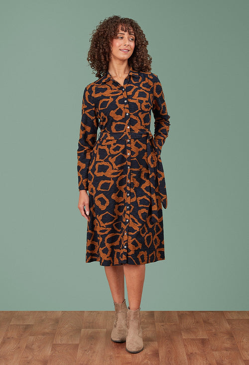 Adini Animal Spot Sasha Dress - Navy