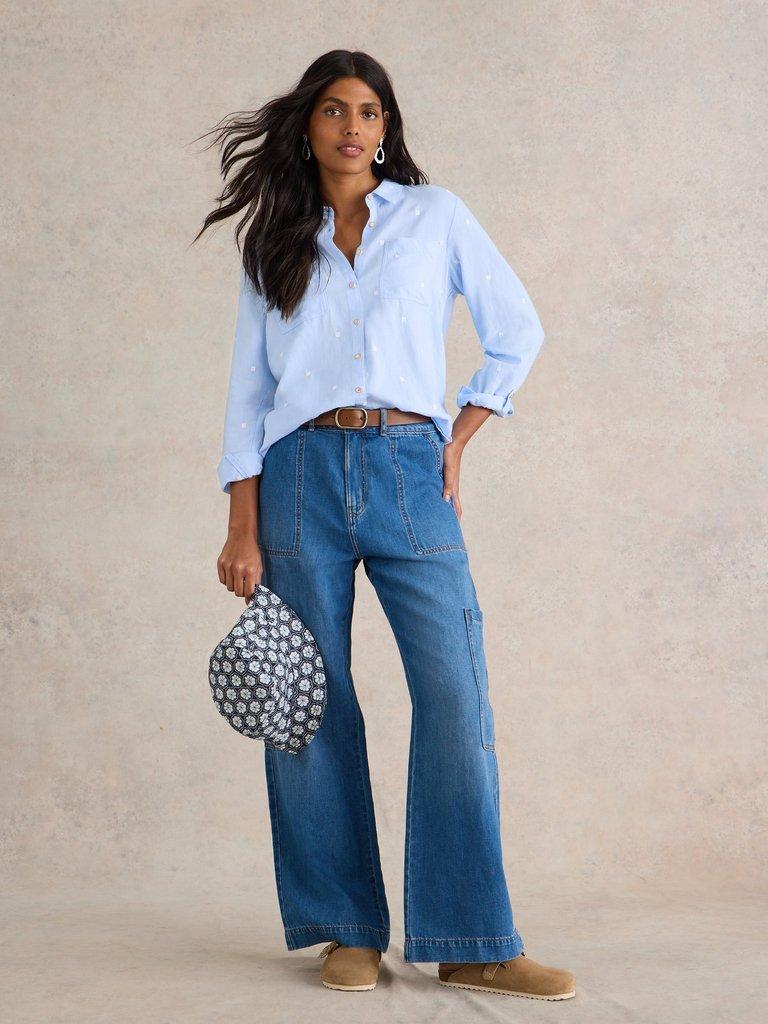 White Stuff Sophie Organic Cotton Shirt-Shirt-White finn