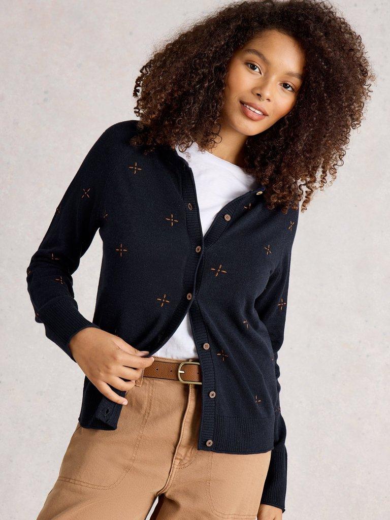 White Stuff Lulu Long Sleeve Embroidered Cardigan