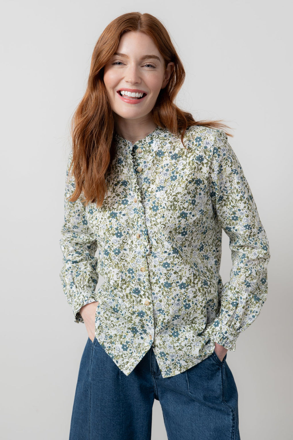 Lily and Me Rachel Frill Blouse Harvest-Lily and Me-White finn