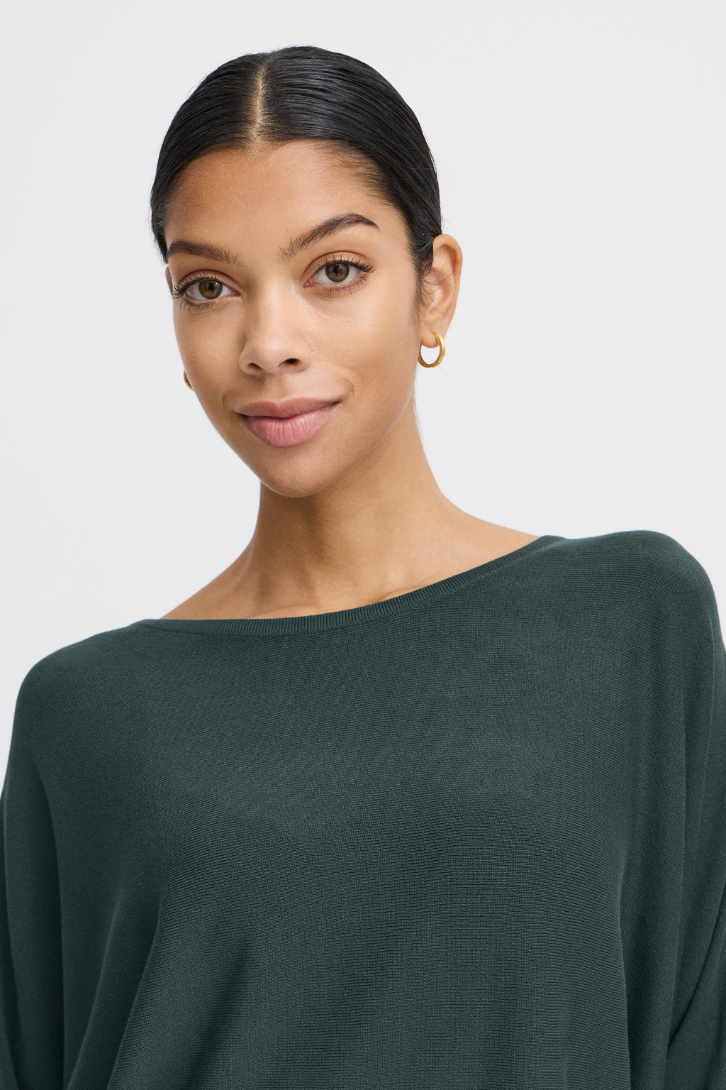 B young Bymmorla Batwing Jumper-Knitwear-White finn