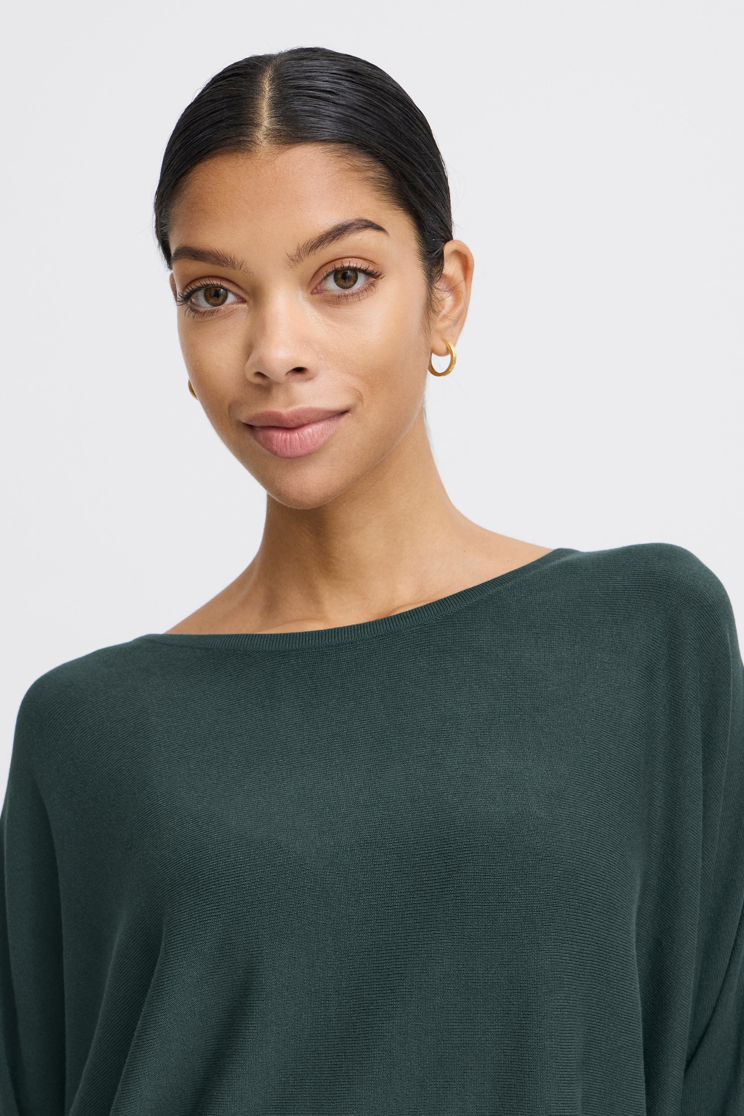 B young Bymmorla Batwing Jumper-Knitwear-White finn