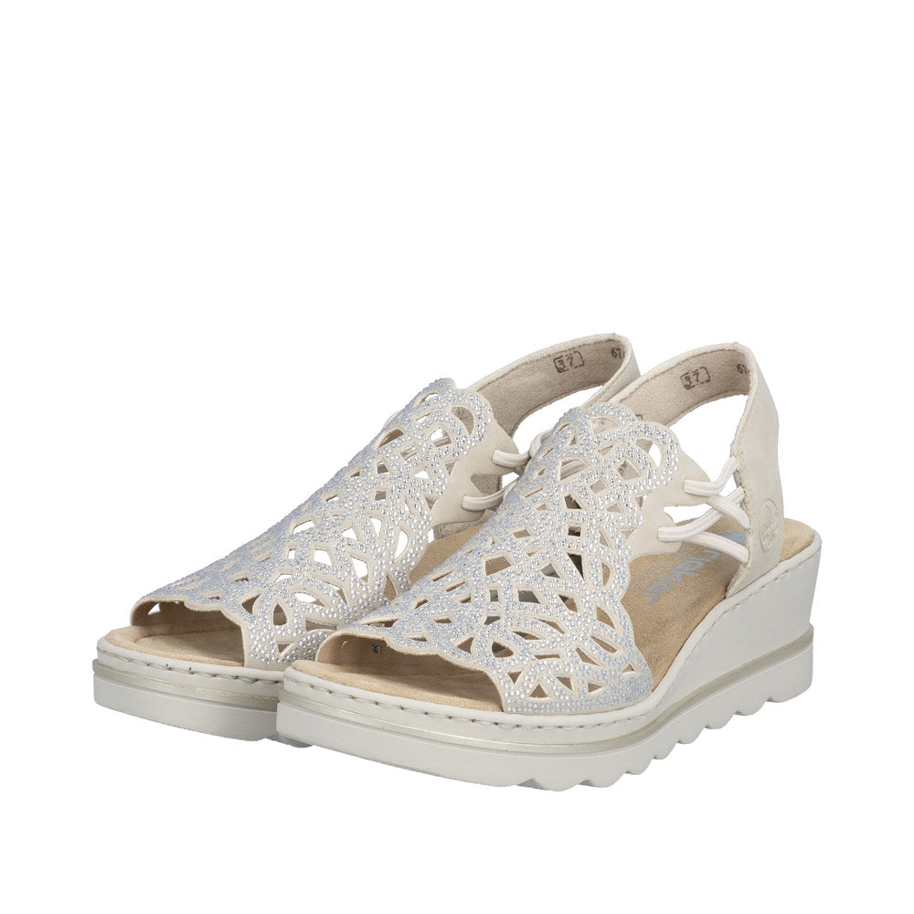 Rieker White Sandal 67465