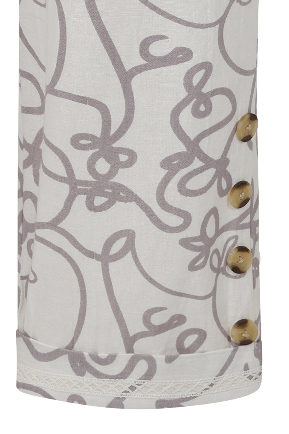 Alaia Swirl Print Pant-Trouser-White finn