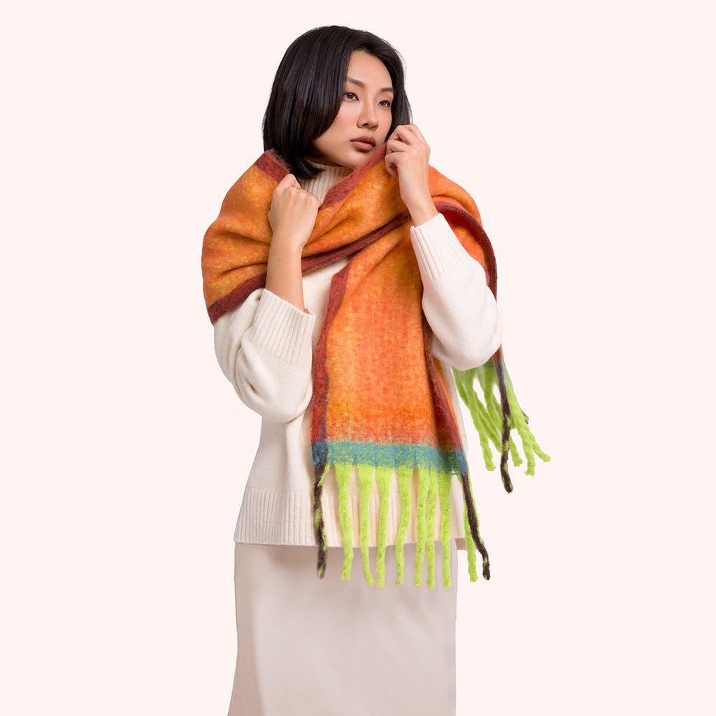 Powder Aria Cosy Scarf, Tangerine Mix