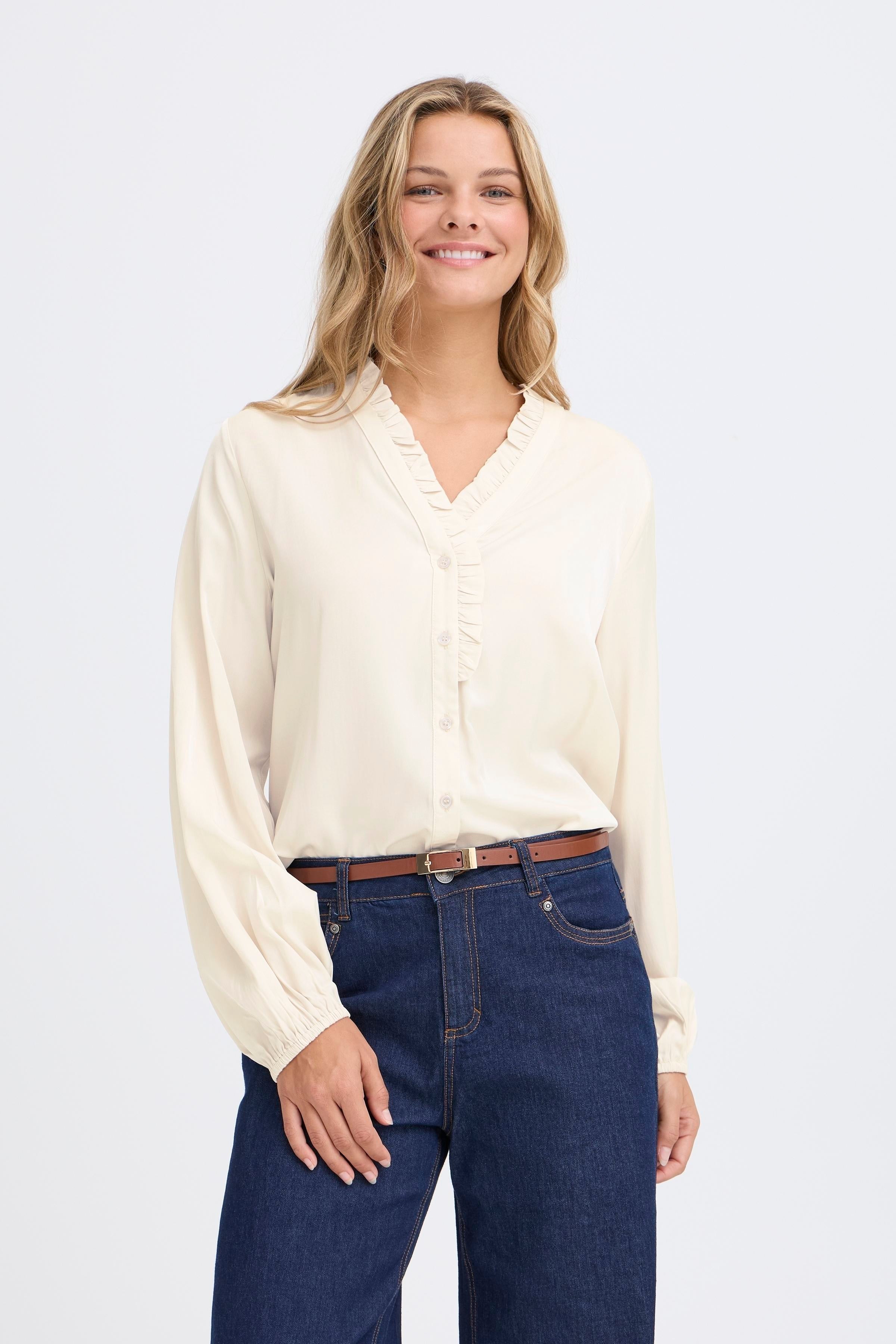 Fransa Frdiana Shirt 2-Fransa-White finn