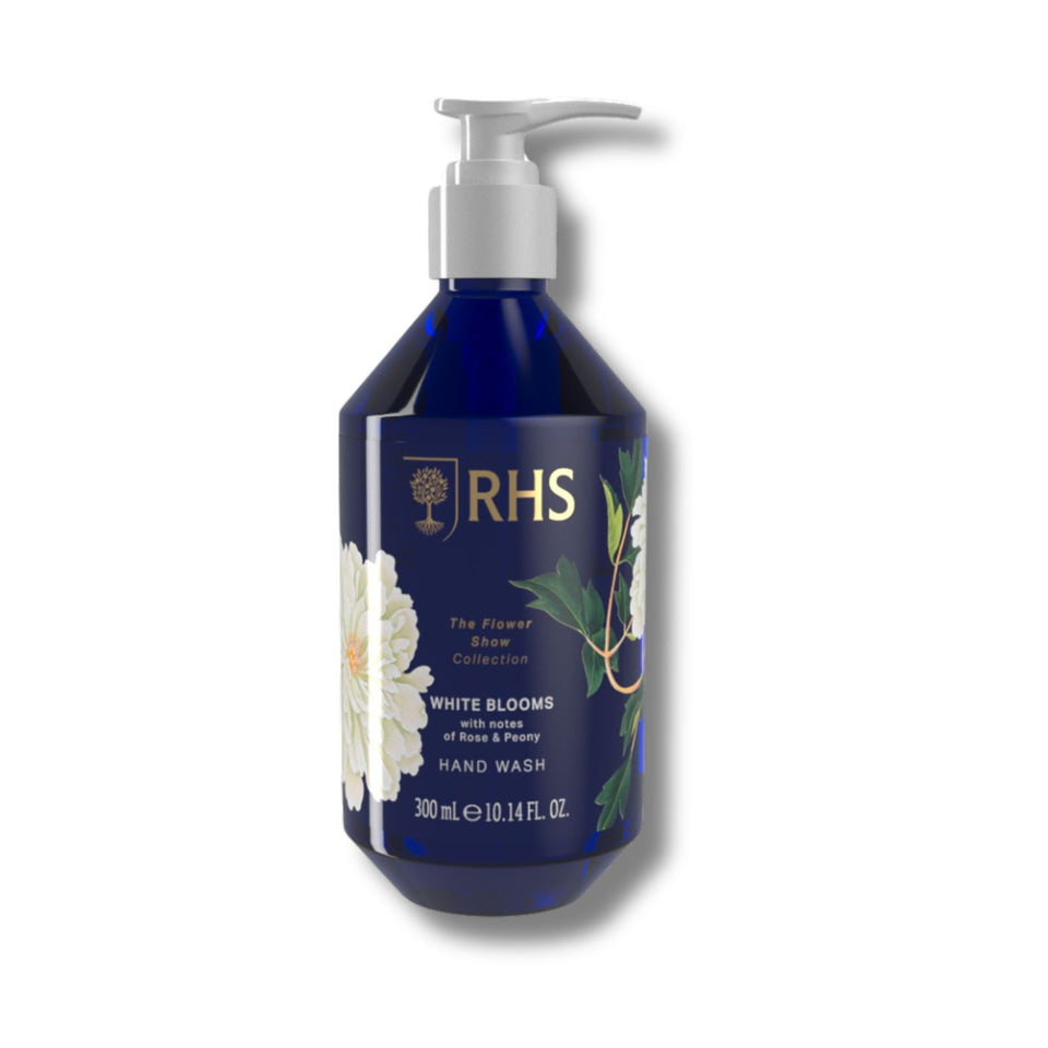 RHS Flower Show White Blooms Hand Wash 300ml-Somerset Toiletries-White finn