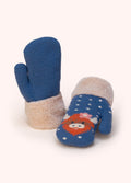 Powder Kids Highland Cow Mittens, Navy