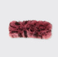 Snow Leopard Faux Fur Headband - Pink