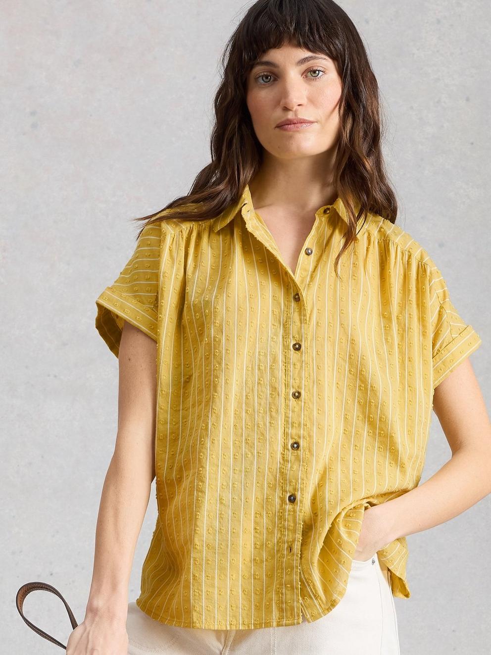 White Stuff Orla Button Through Shirt Brilliant White