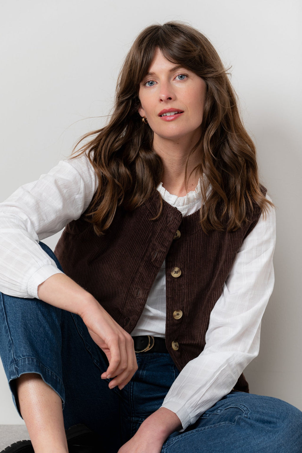 Lily and Me Dusk Gilet Plain-White finn