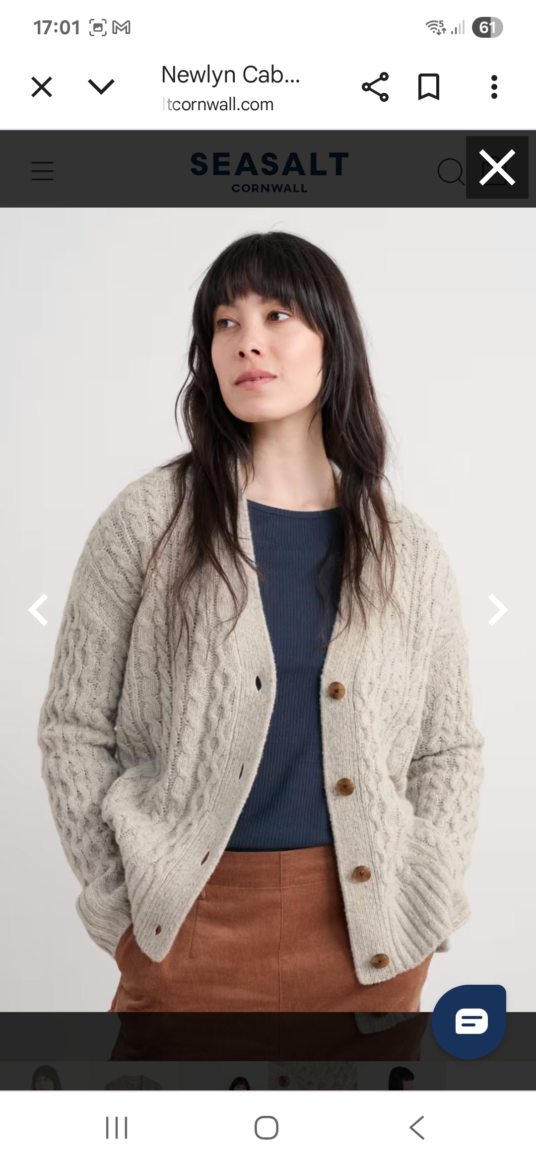 Seasalt Newlyn Cardigan Made With Merino Wool