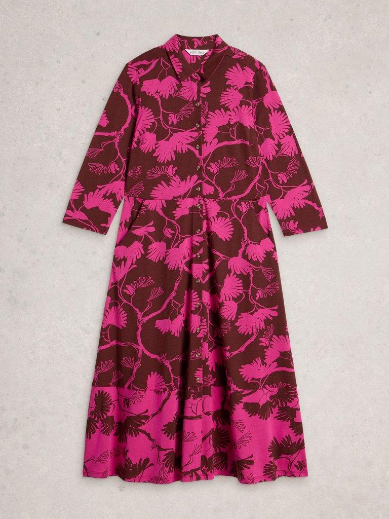 White Stuff Rua Jersey Shirt Dress-Dress-White finn