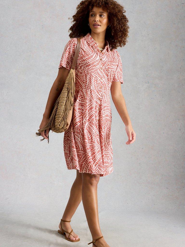 White Stuff Ria Print Jersey Shirt Dress