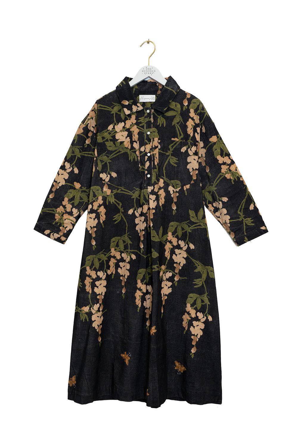 One Hundred Stars Wisteria Black Pocket Dress