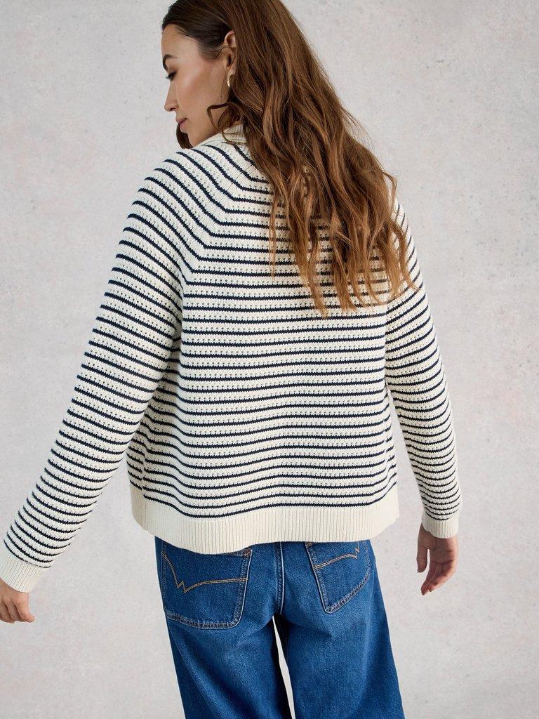 White Stuff Chatterley Stripe Cardigan-White Stuff-White finn