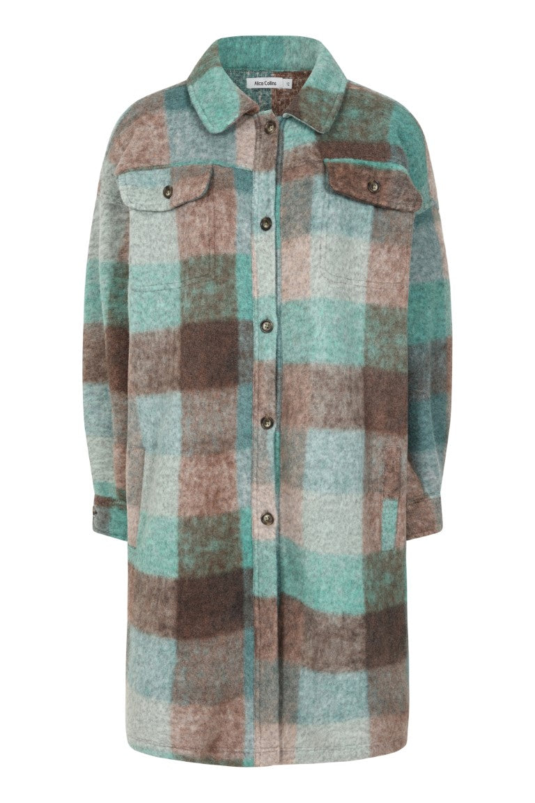 Alice Collins Elle Long Fleece Jacket-Jacket-White finn