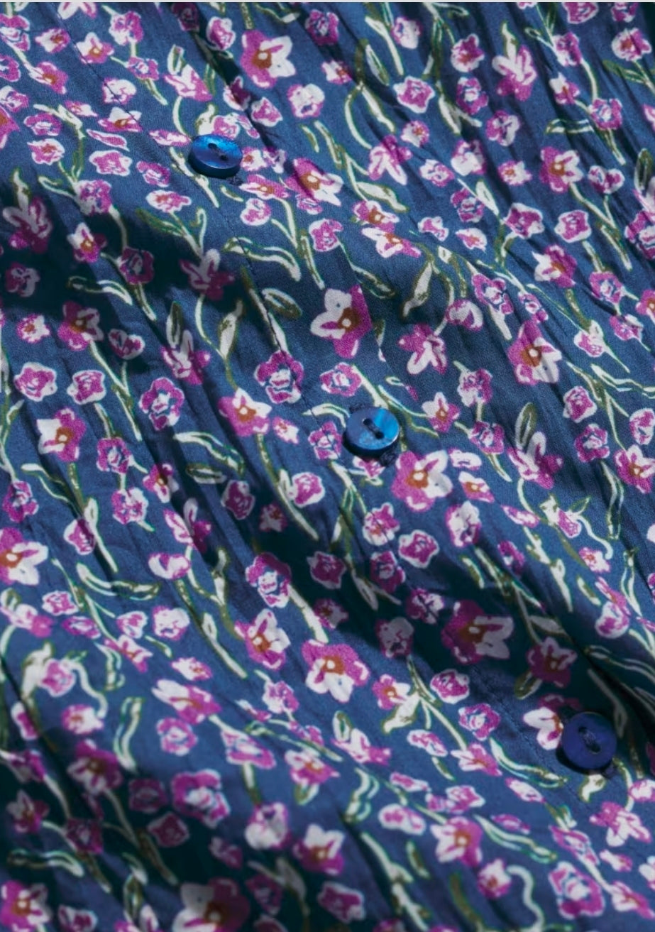 Seasalt Larissa Shirt-Flax Flower Bright Orchid-Seasalt-White finn