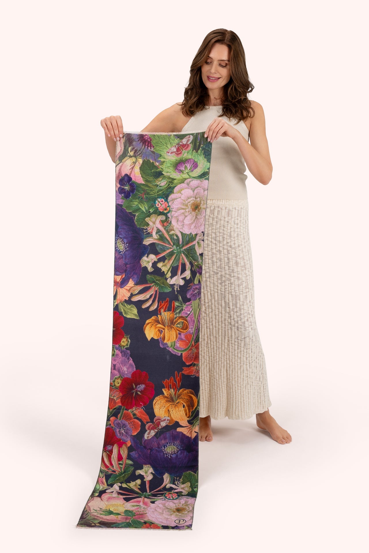 Powder Lux Scarf - Posy, Midnight