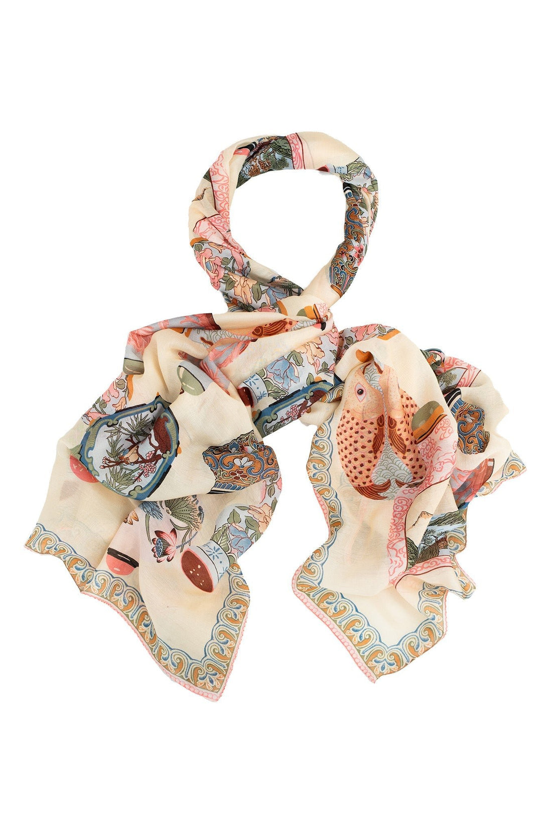 One Hundred Stars Perfume Bottles Blush Scarf