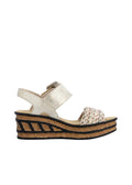 Rieker Wedge Sandal 68172-Rieker-White finn