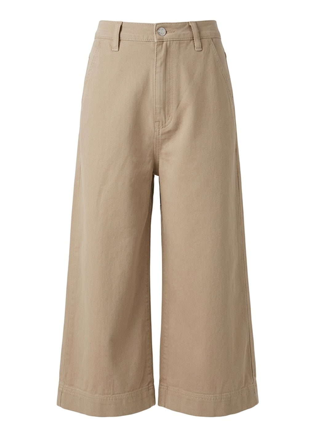 Dreams Cotton Twill Cropped Wide Leg Elasticated Back Jean