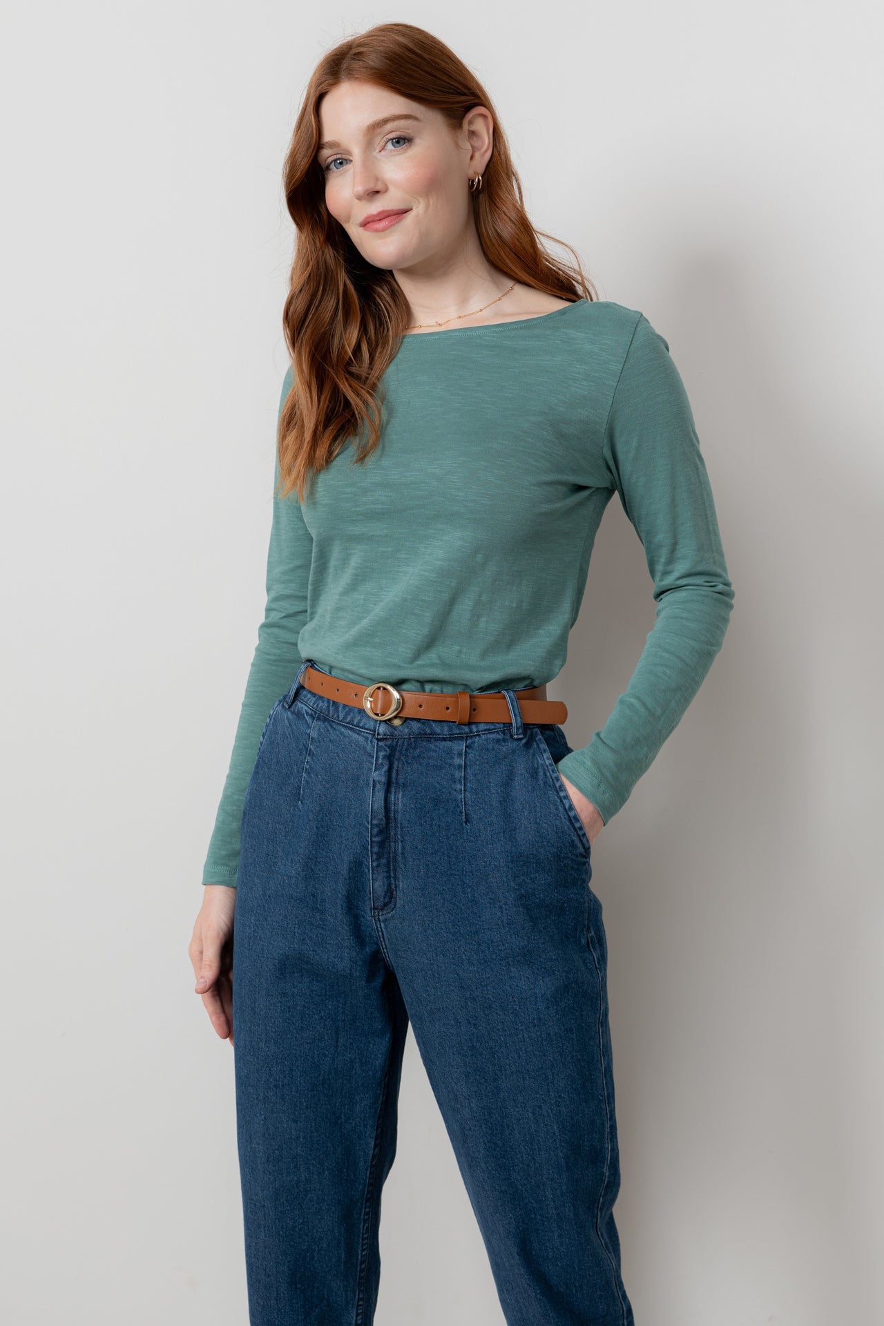 Lily and Me Monica Top Plain-White finn