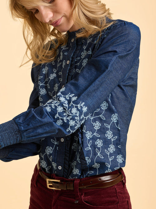 Brakeburn Sienna Denim Blouse.