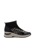Rieker Print Front Zip Ankle Boot N9362-Footwear-White finn