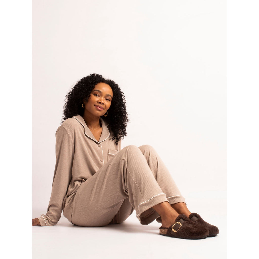 Lunar Rhianna Brown Mule Slipper