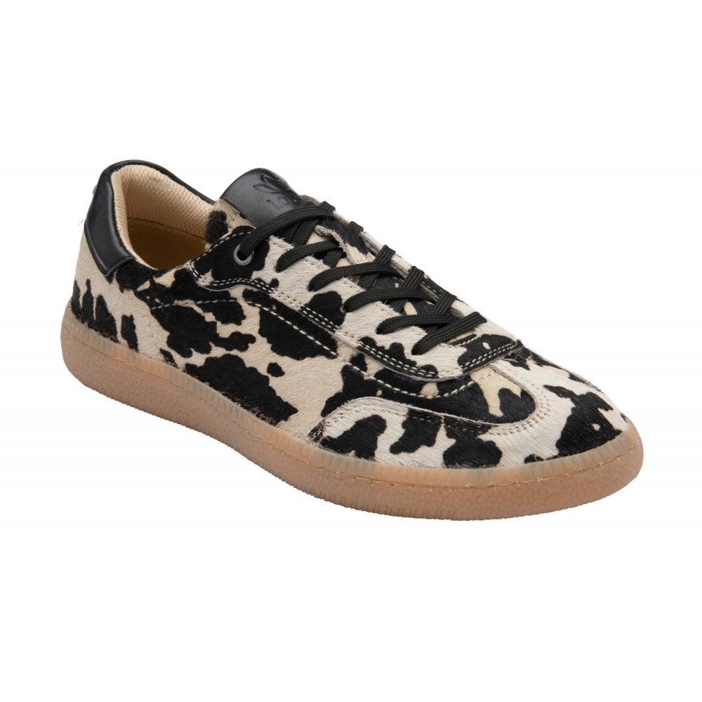 Lotus Cow-Print Leather Frapporta Trainers | Lotus