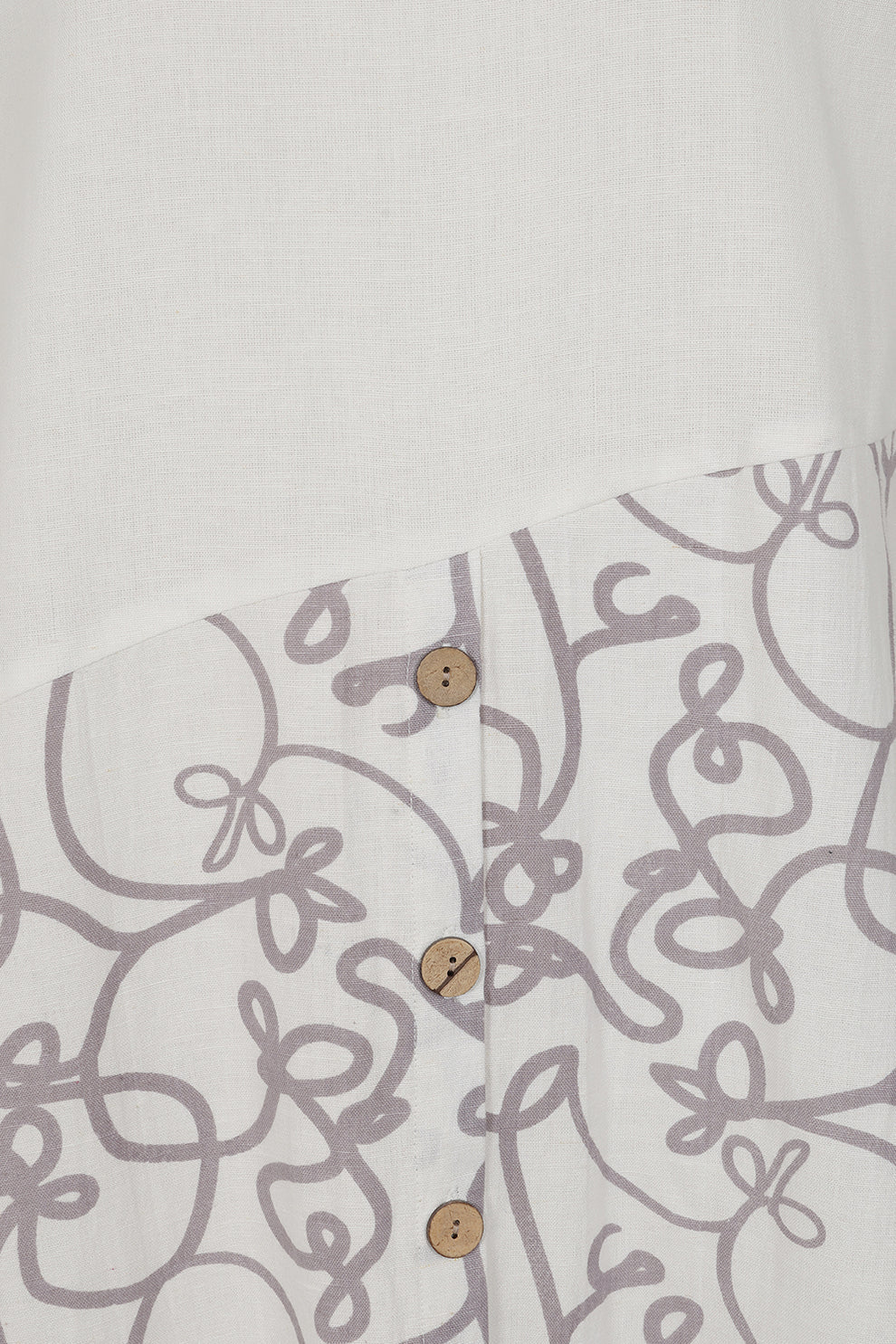 Alice Collins Swirl Print Dress-White finn