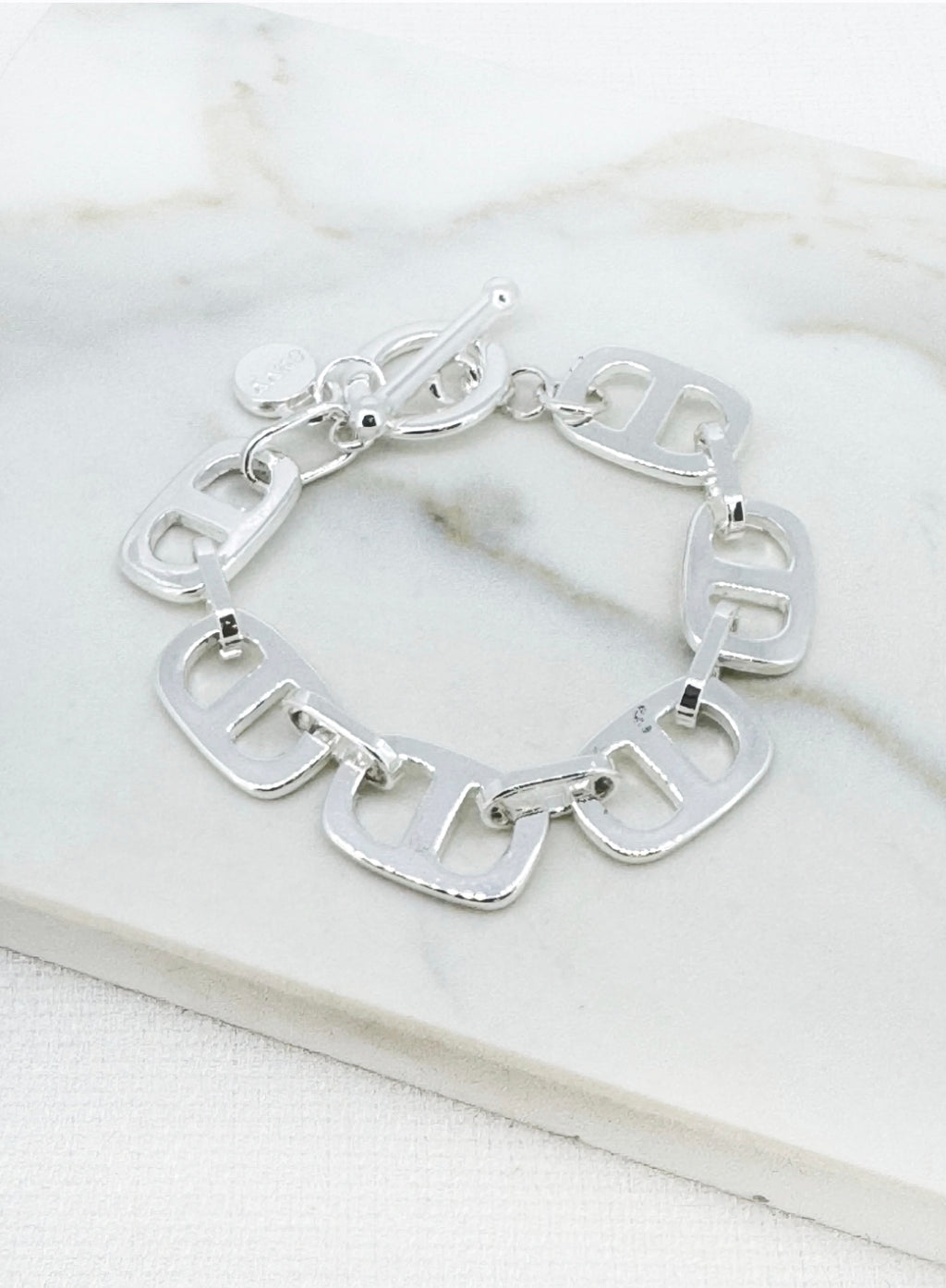 Envy Square Link Bracelet 4929-Envy-White finn