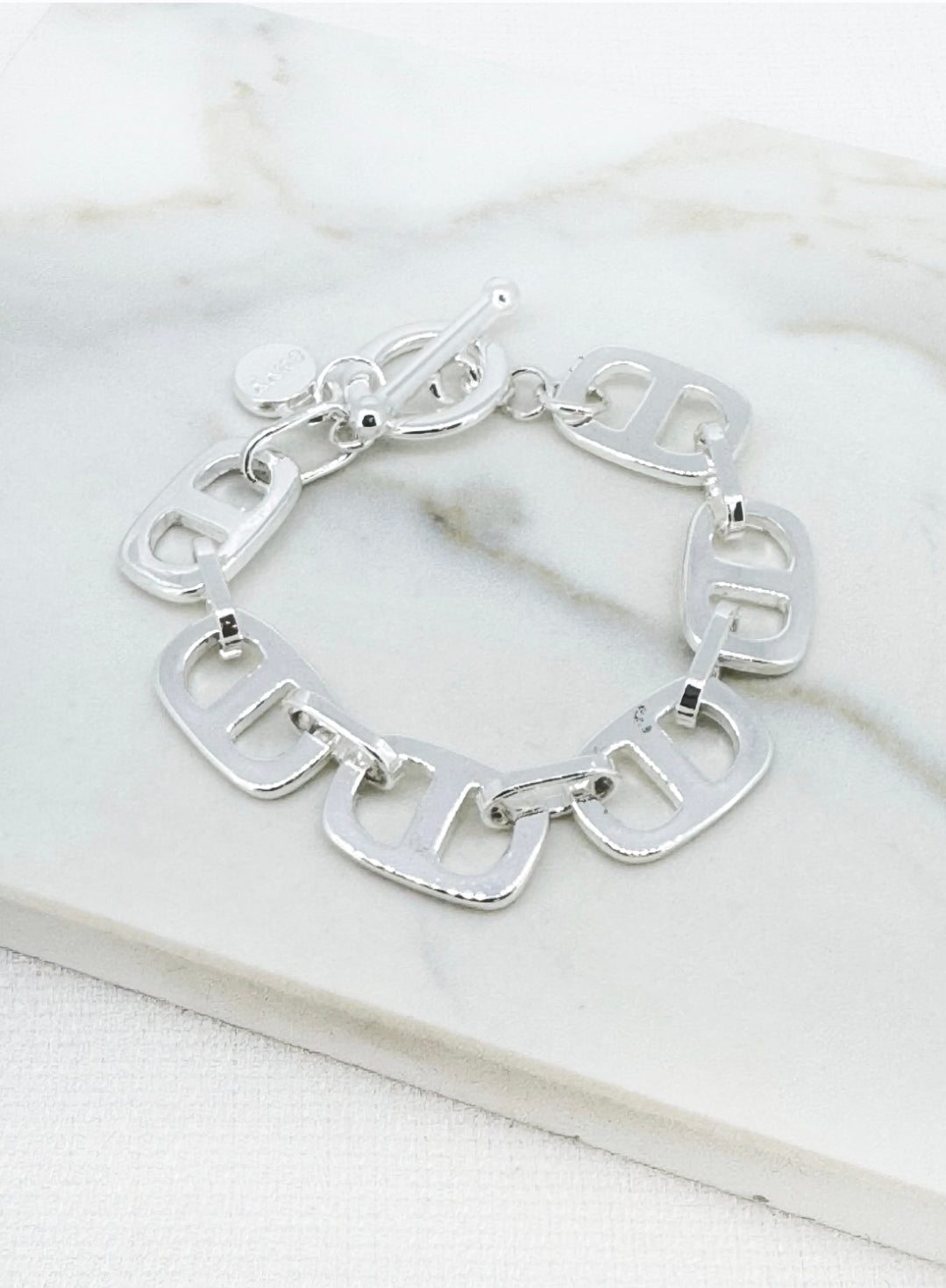 Envy Square Link Bracelet 4929-Envy-White finn
