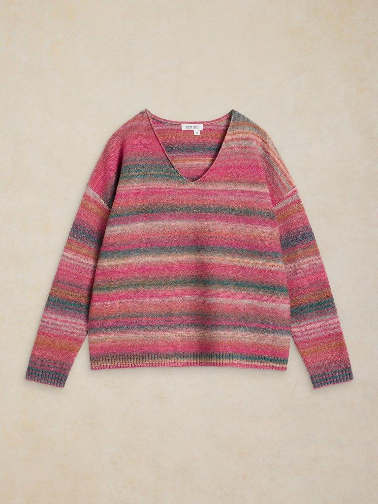White Stuff spacedye v neck jumper