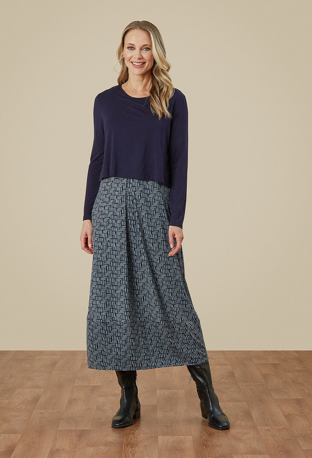 JEANIE DRESS LITTLE STICKS PRINT-Dress-White finn