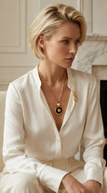Envy Black Disc Pendant Necklace 565
