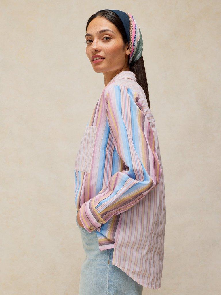 White Stuff saffie mixed stripe shirt