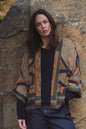 One Hundred Stars Fleur De Lys Sand Wool Kimono