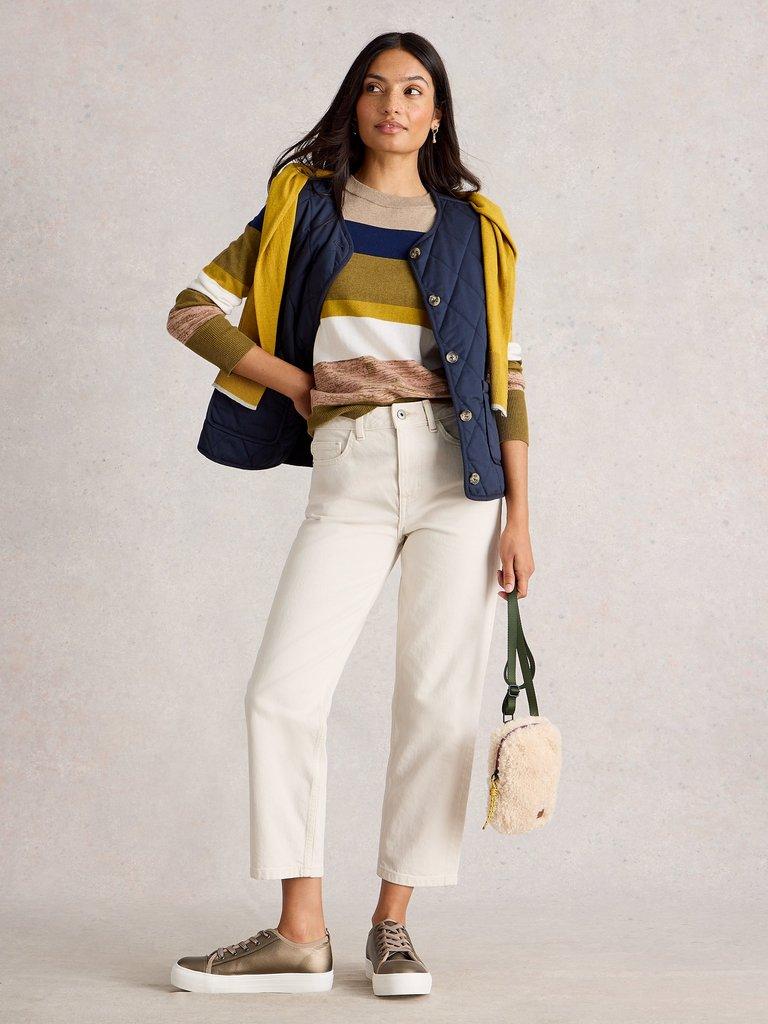 White Stuff Katie Stripe Jumper-Jumper-White finn