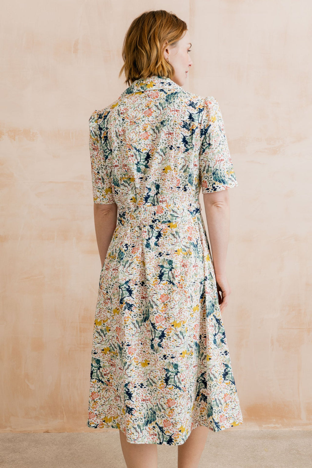 Lily and Me Robyn Organic Cotton Ditsy Print Belted Tea Dress