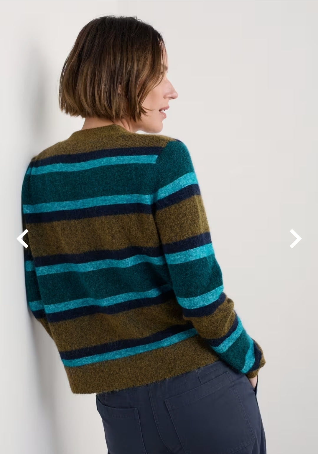 Seasalt Etching V-Neck Cardigan Contains Mohair